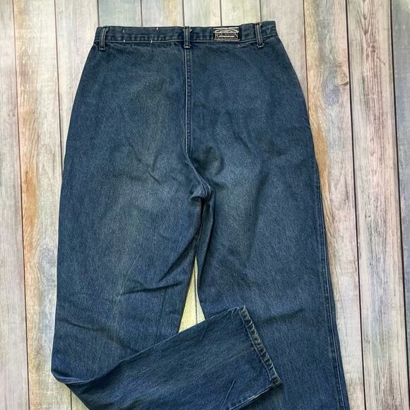Rocky Mountain Rockies Bareback Jeans Western Rodeo Size 15 Punchy Denim Vintage - Picture 6 of 7